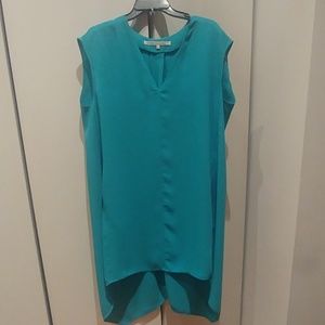 Rachel Roy V Neck Sleeveless High Low Dress